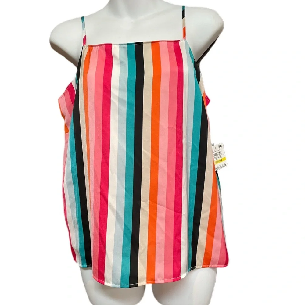 INC Multi-stripe Pajama Camisole PJ Top NWT!